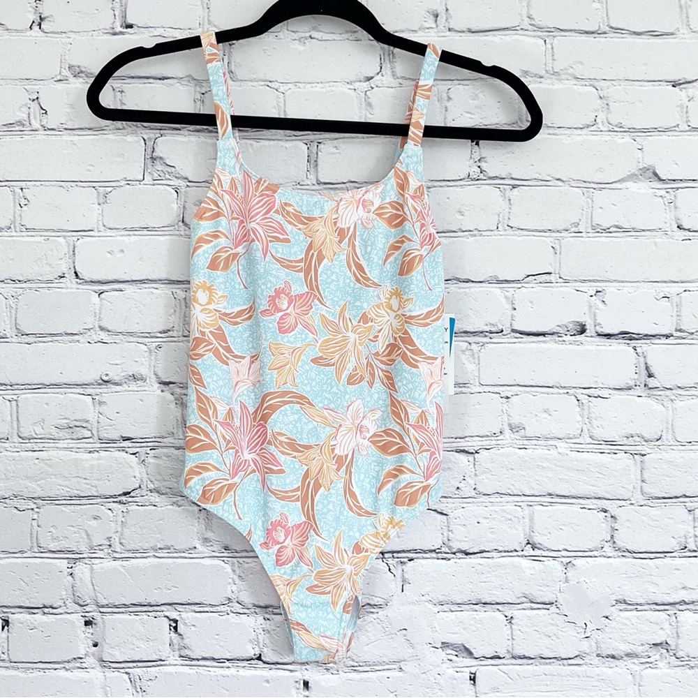 New Roxy good romance one piece swim suit girls size 14